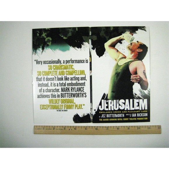 Jerusalem Playbill 2011 The Music Box Ticket Flyer Mark Rylance John Gallagher - Picture 2 of 11